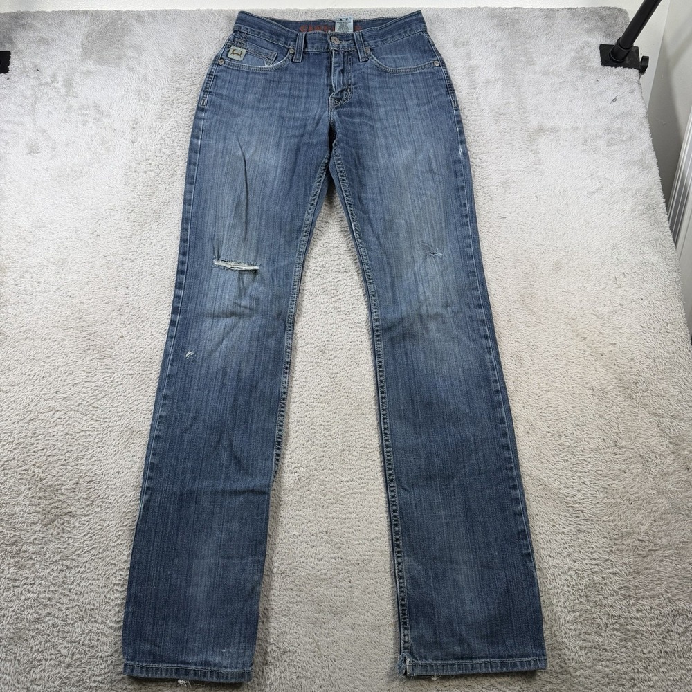 Cinch Ian Jeans Mens 27x36 Blue Denim Cowboy Western Rodeo Workwear Stretch